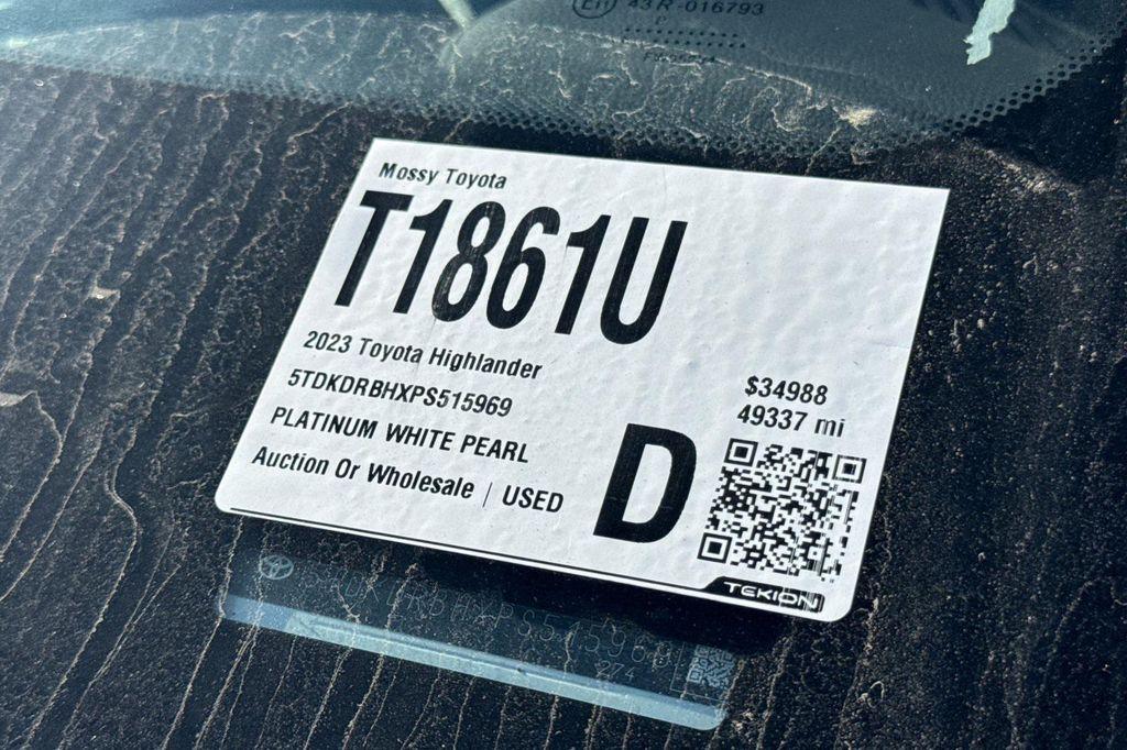 used 2023 Toyota Highlander car, priced at $34,866