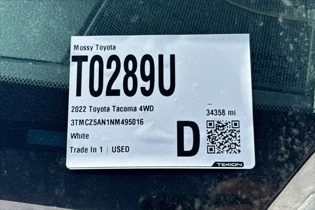 used 2022 Toyota Tacoma car, priced at $36,378