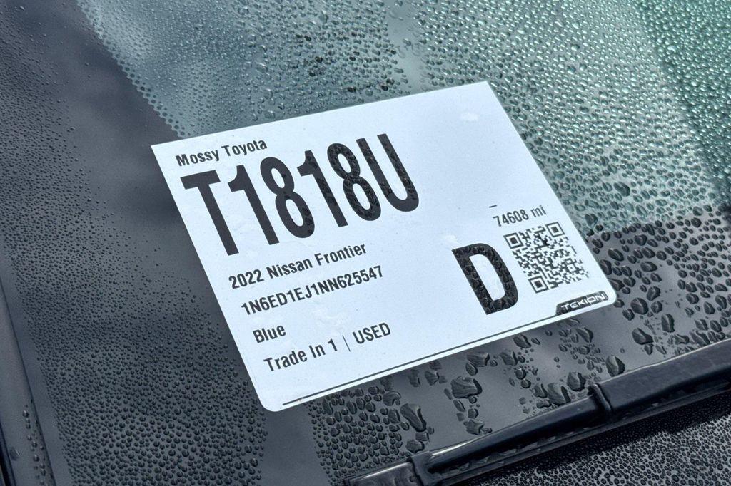 used 2022 Nissan Frontier car, priced at $22,646