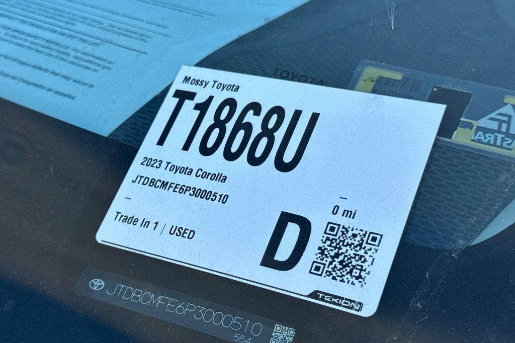 used 2023 Toyota Corolla Hybrid car, priced at $19,505