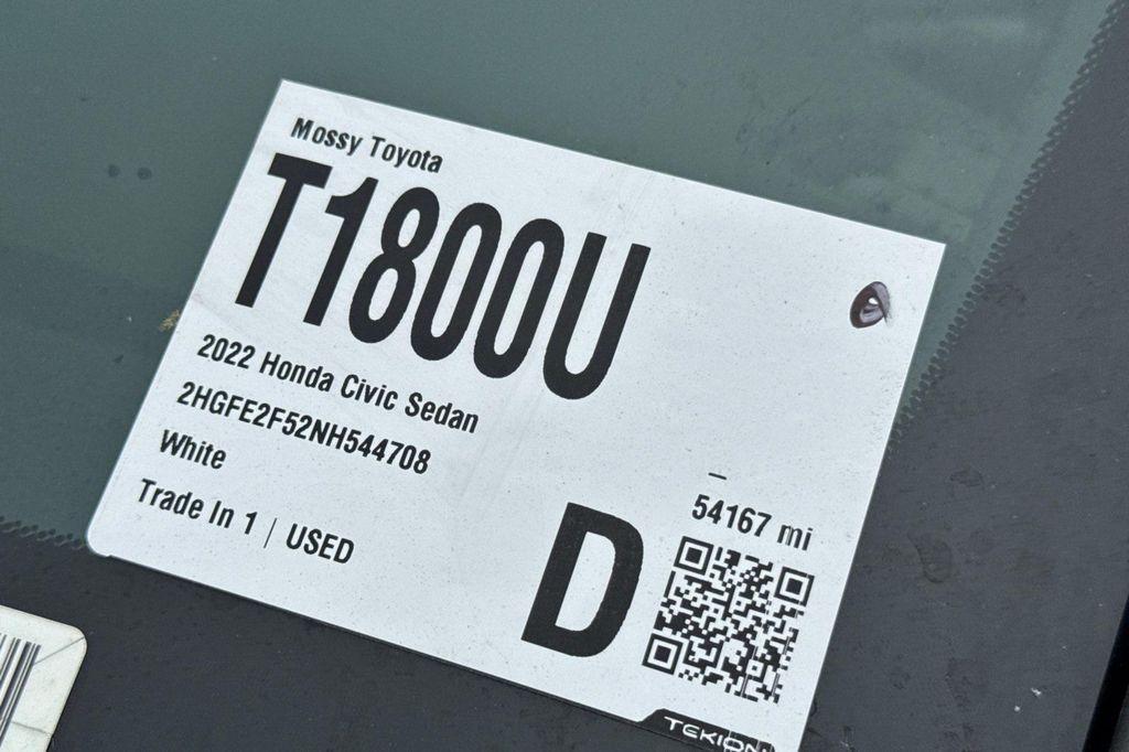 used 2022 Honda Civic car, priced at $21,832