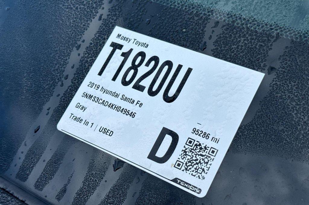 used 2019 Hyundai Santa Fe car, priced at $13,988