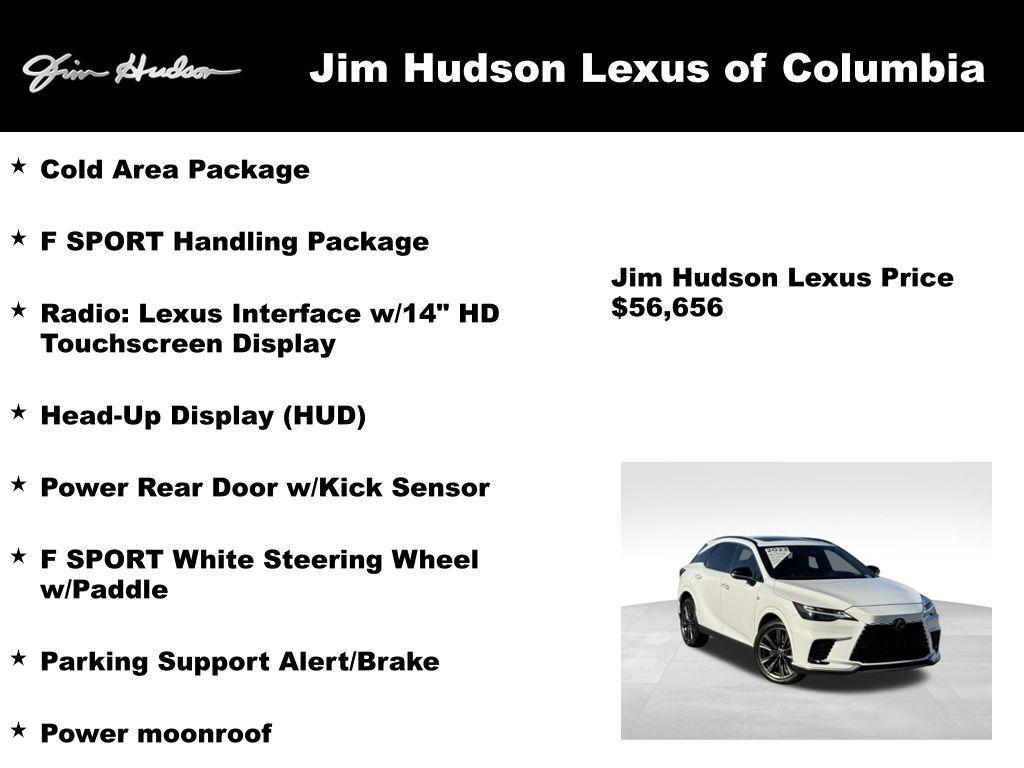 used 2023 Lexus RX 350 car, priced at $58,662