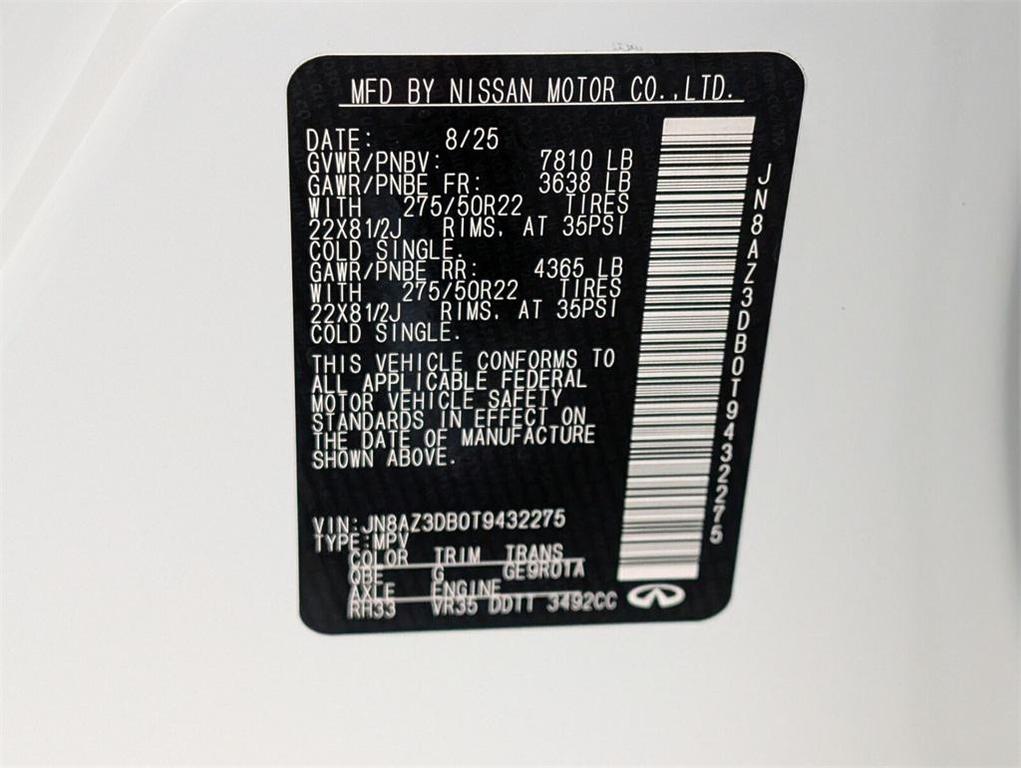 new 2026 INFINITI QX80 car, priced at $97,357