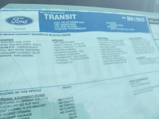 new 2024 Ford Transit-150 car, priced at $50,662
