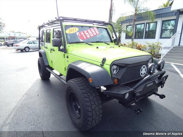 used 2013 Jeep Wrangler Unlimited car, priced at $15,998