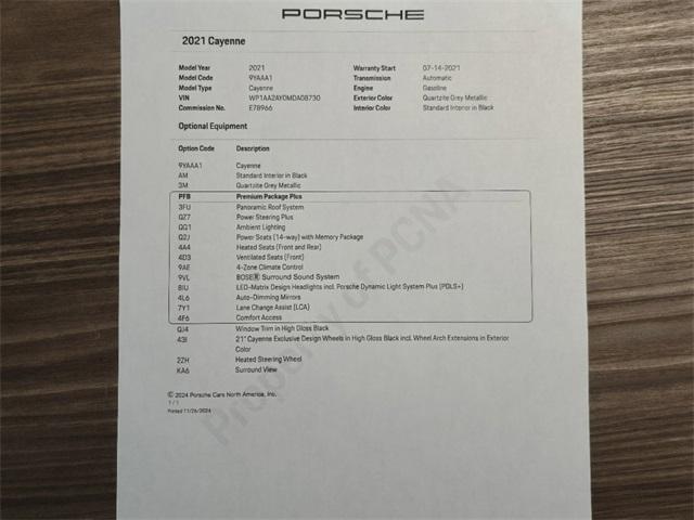 used 2021 Porsche Cayenne car, priced at $56,490