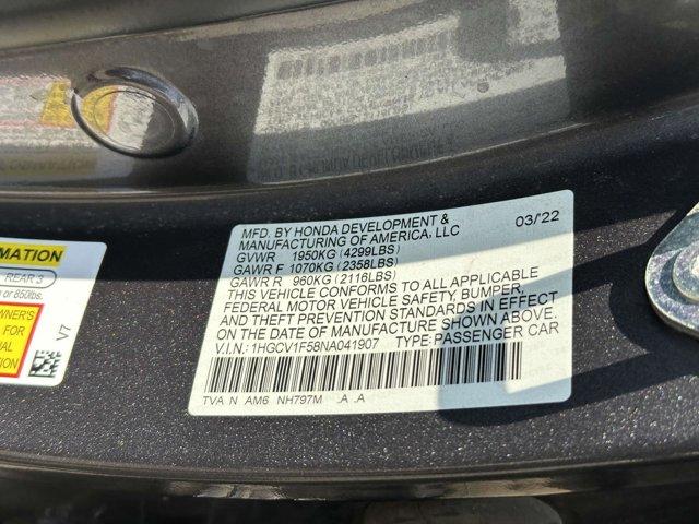 used 2022 Honda Accord car, priced at $18,890