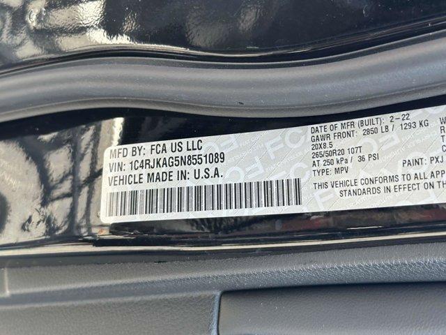 used 2022 Jeep Grand Cherokee L car, priced at $22,980