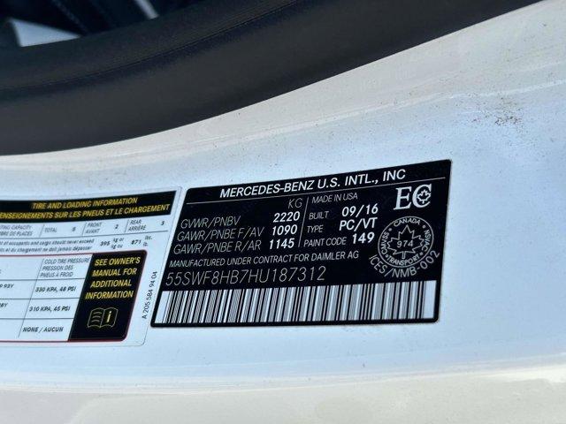 used 2017 Mercedes-Benz AMG C 63 car, priced at $35,990