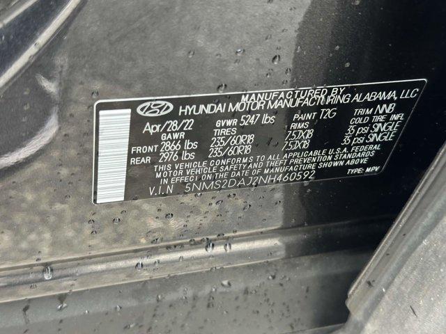 used 2022 Hyundai Santa Fe car, priced at $18,890