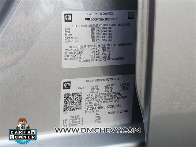 used 2024 Chevrolet Silverado 1500 car, priced at $38,000
