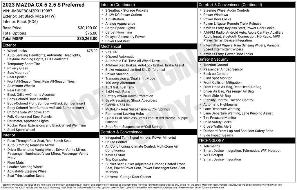 used 2023 Mazda CX-5 car, priced at $24,700