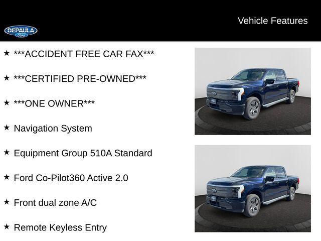 used 2022 Ford F-150 Lightning car, priced at $59,900