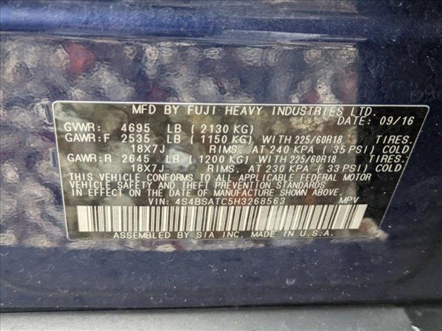 used 2017 Subaru Outback car, priced at $17,536