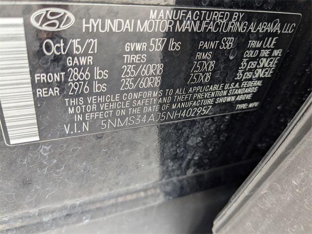 used 2022 Hyundai Santa Fe car, priced at $21,991