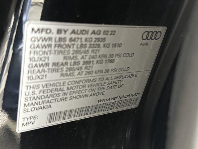 used 2022 Audi Q8 car, priced at $42,798