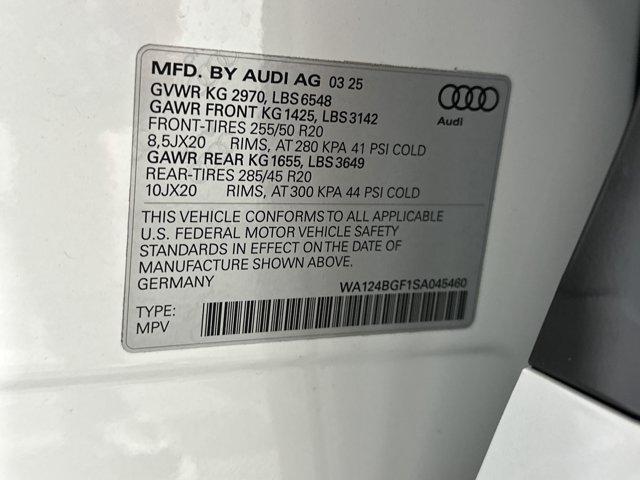 new 2025 Audi Q6 e-tron car, priced at $70,741