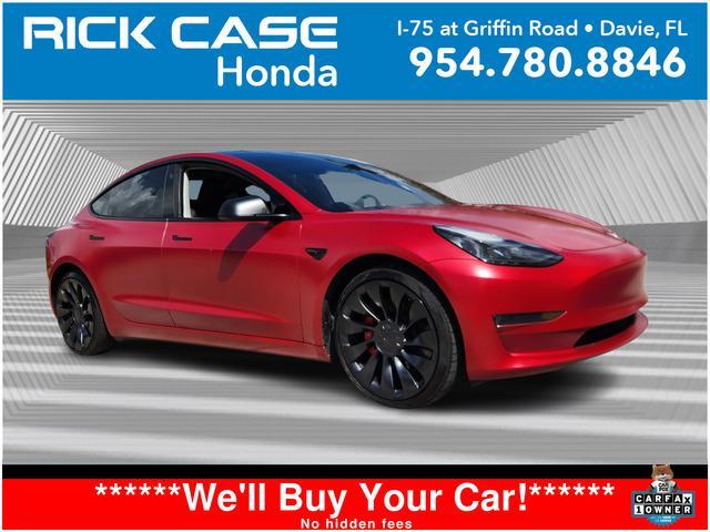 used 2023 Tesla Model 3 car, priced at $33,684