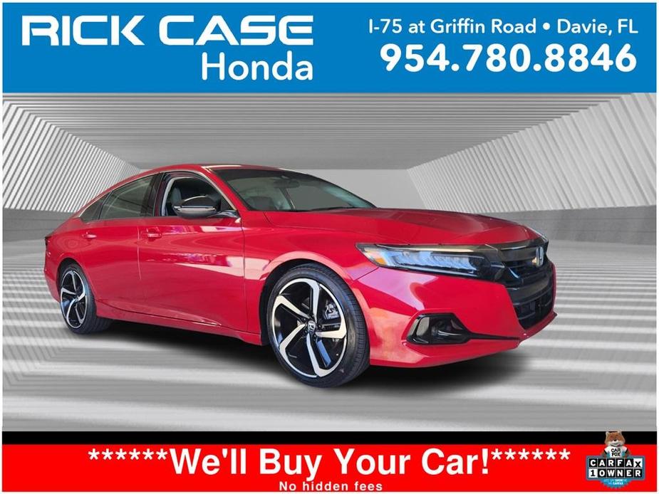 used 2021 Honda Accord car, priced at $25,201