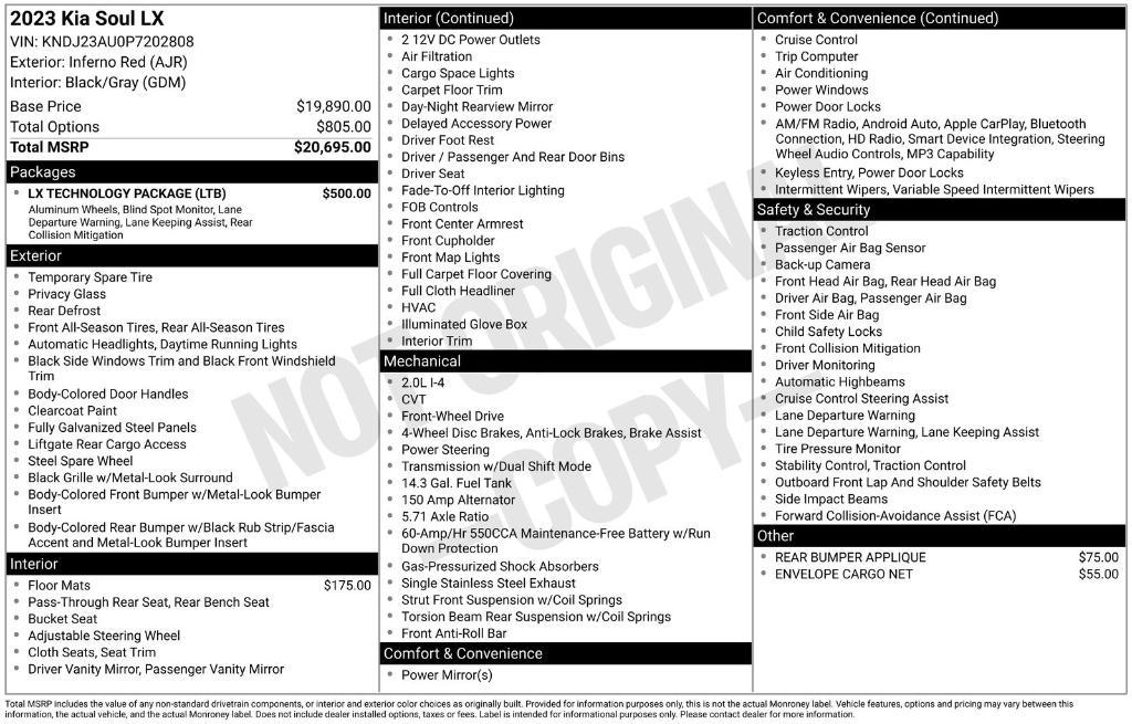 used 2023 Kia Soul car, priced at $19,490