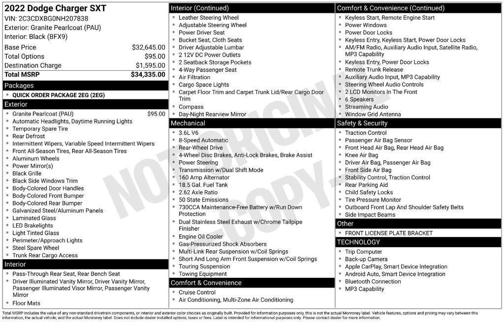 used 2022 Dodge Charger car, priced at $18,950