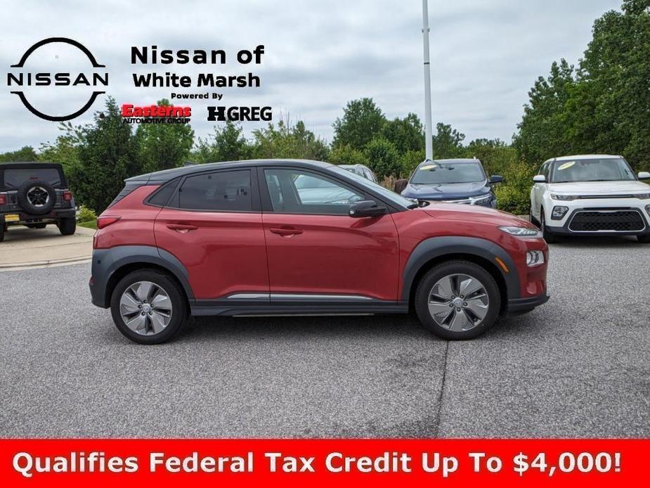 used 2021 Hyundai Kona EV car, priced at $20,490