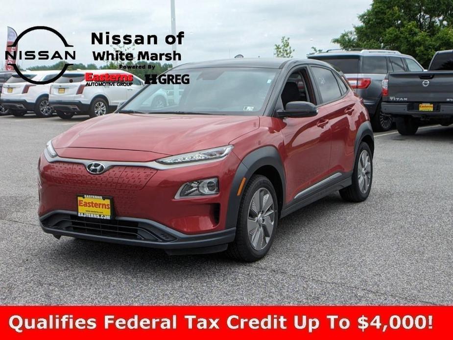 used 2021 Hyundai Kona EV car, priced at $20,490