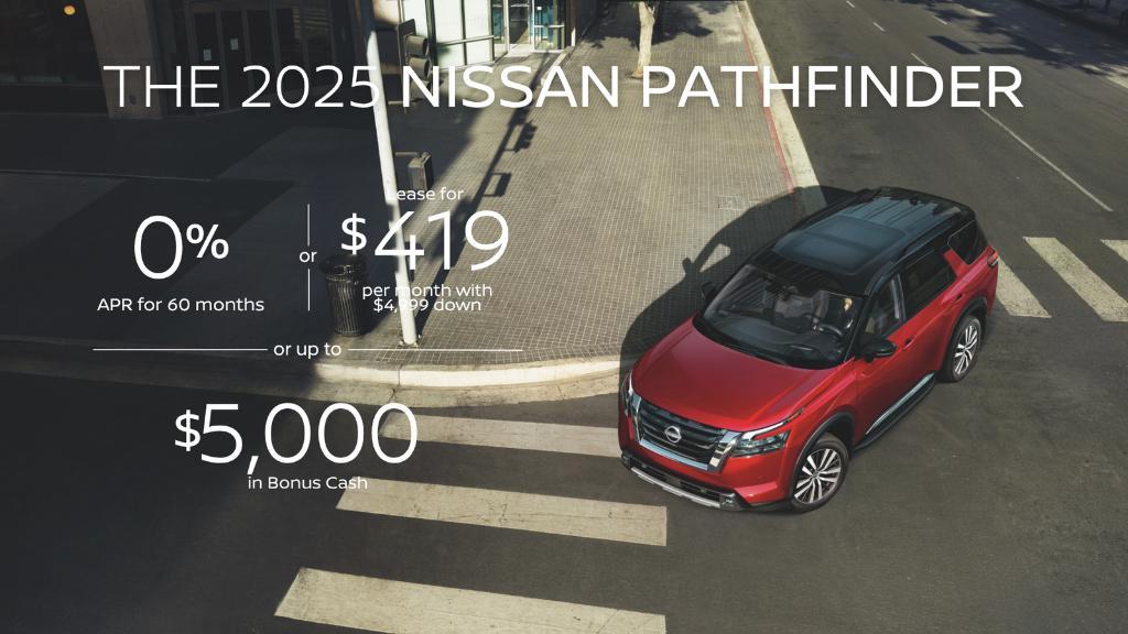 new 2025 Nissan Pathfinder car, priced at $37,830