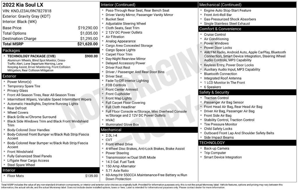 used 2022 Kia Soul car, priced at $14,950