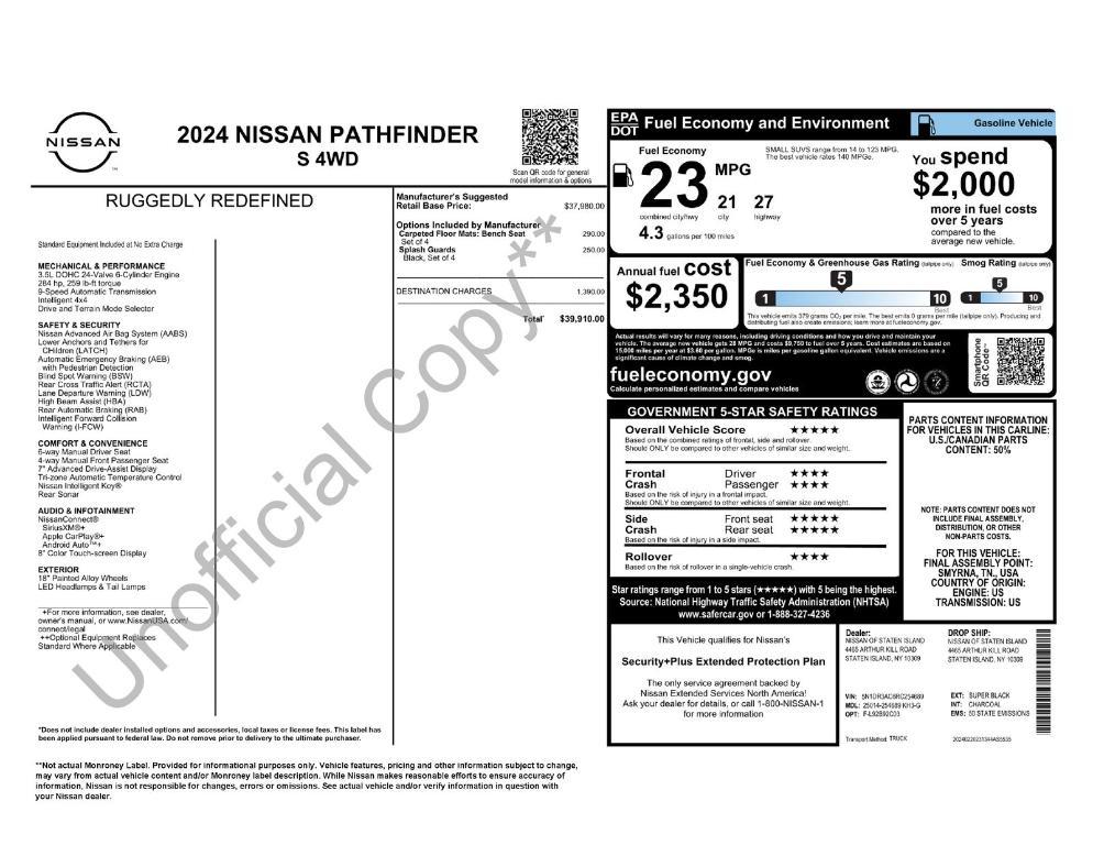 used 2024 Nissan Pathfinder car, priced at $32,825