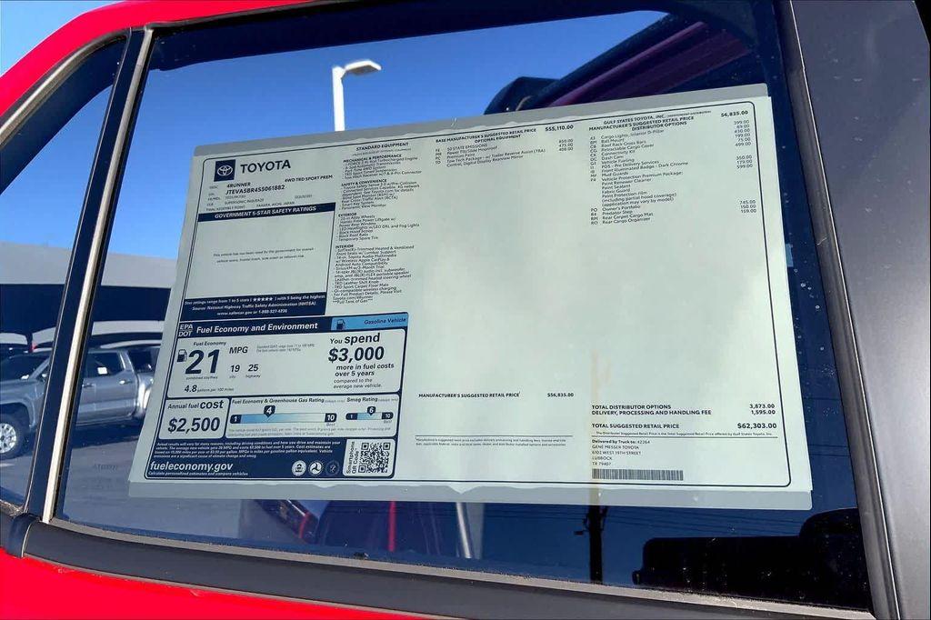 new 2025 Toyota 4Runner car, priced at $62,303