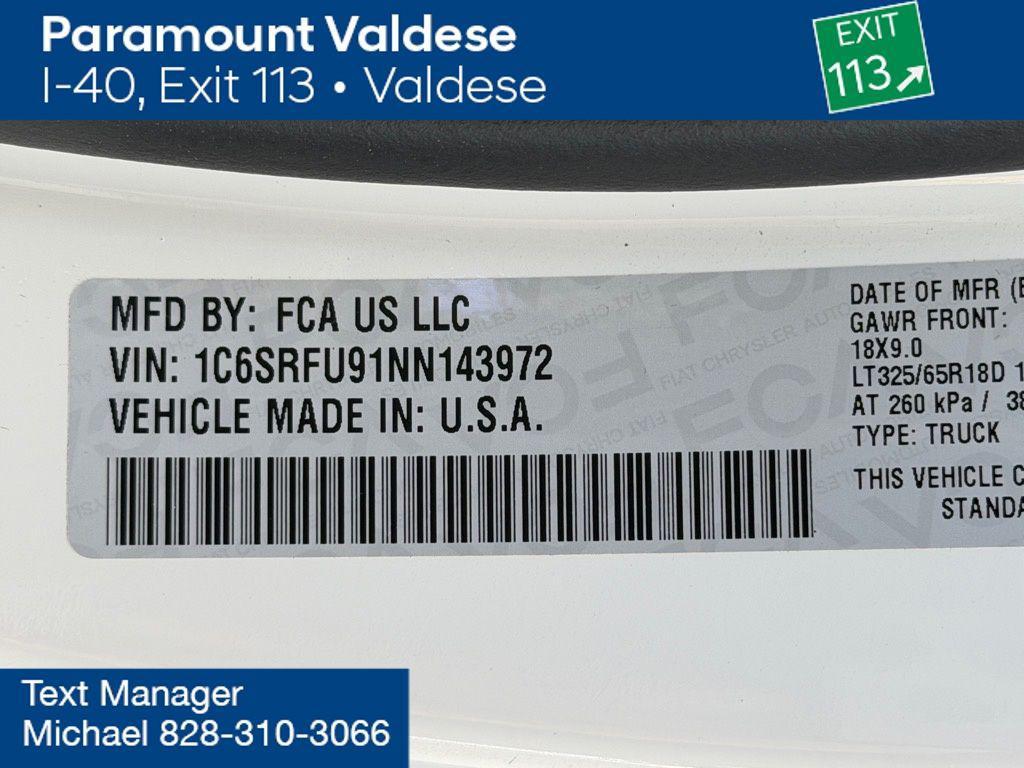 used 2022 Ram 1500 car, priced at $68,975