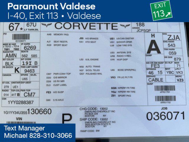 used 2005 Chevrolet Corvette car, priced at $23,588