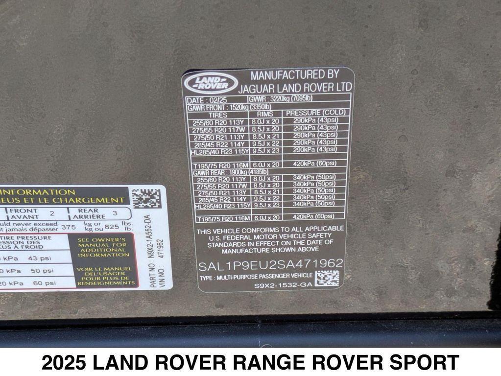 new 2025 Land Rover Range Rover Sport car