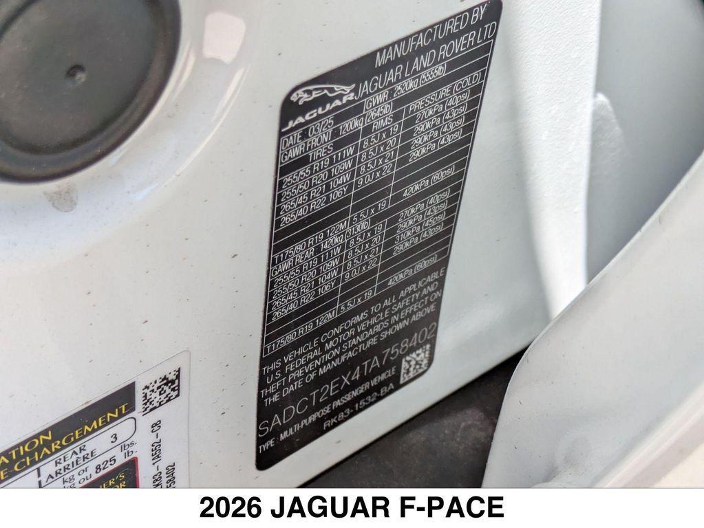 new 2026 Jaguar F-PACE car, priced at $64,163