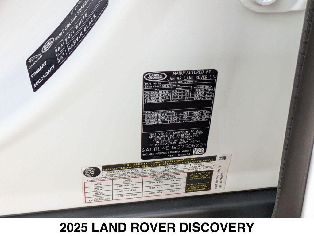 new 2025 Land Rover Discovery car, priced at $80,525