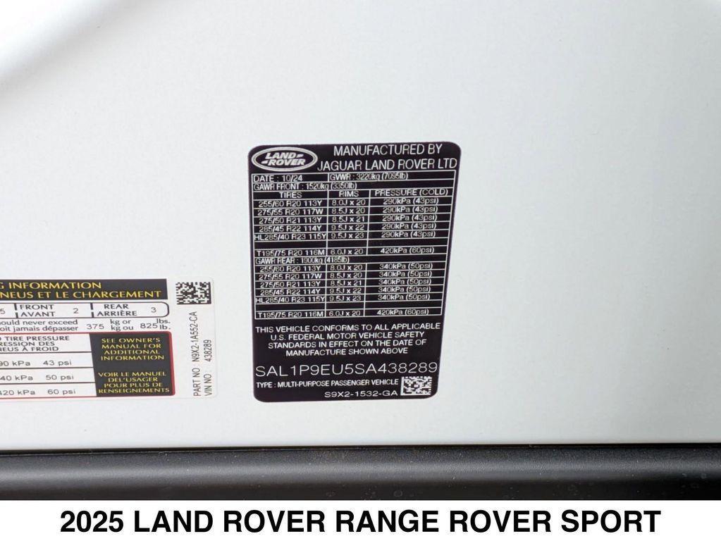 new 2025 Land Rover Range Rover Sport car