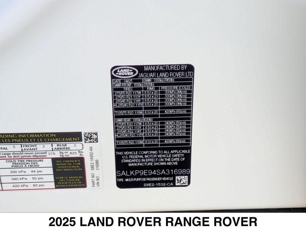 new 2025 Land Rover Range Rover car