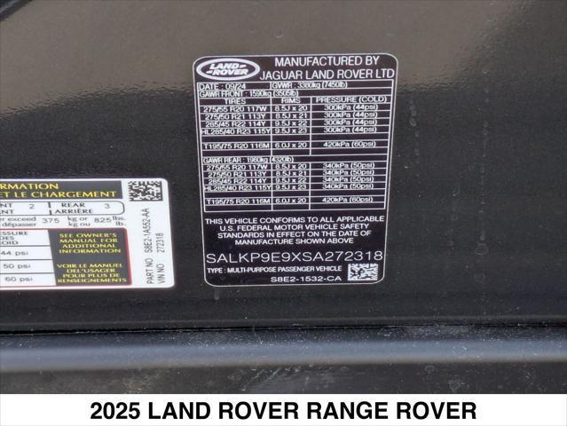 new 2025 Land Rover Range Rover car