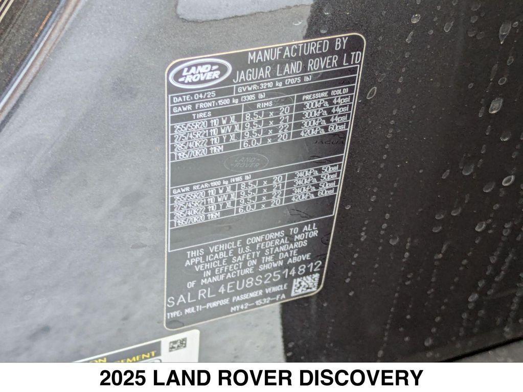 new 2025 Land Rover Discovery car, priced at $76,718