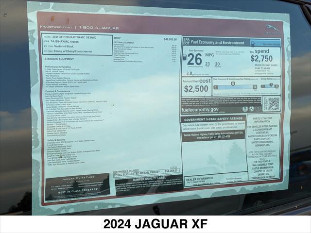 new 2024 Jaguar XF car, priced at $54,268