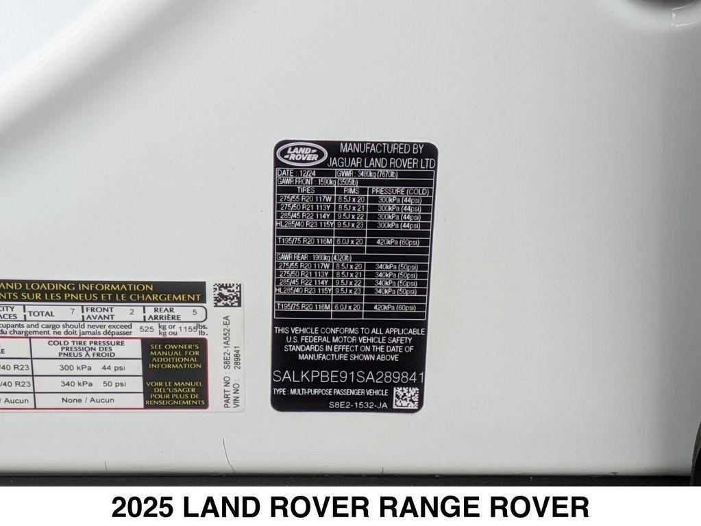 new 2025 Land Rover Range Rover car