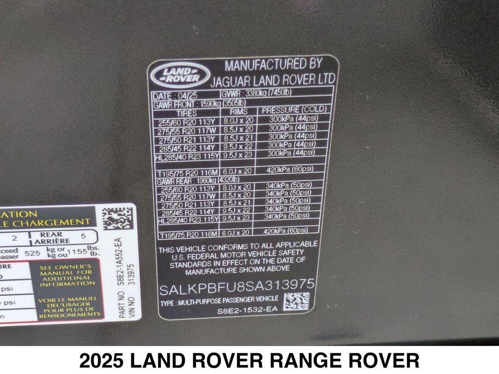 new 2025 Land Rover Range Rover car