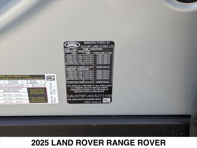 new 2025 Land Rover Range Rover car