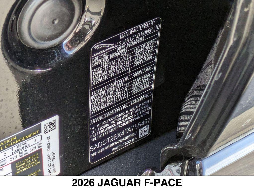 new 2026 Jaguar F-PACE car, priced at $65,708