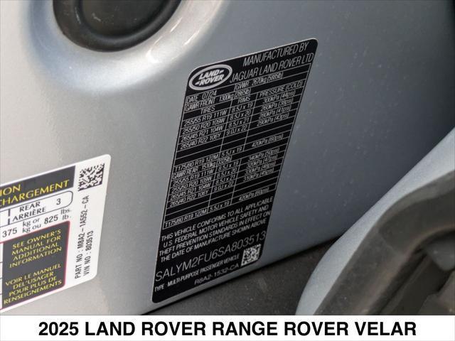 new 2025 Land Rover Range Rover Velar car, priced at $88,110