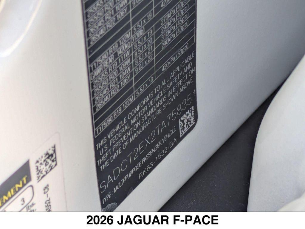 new 2026 Jaguar F-PACE car, priced at $63,363