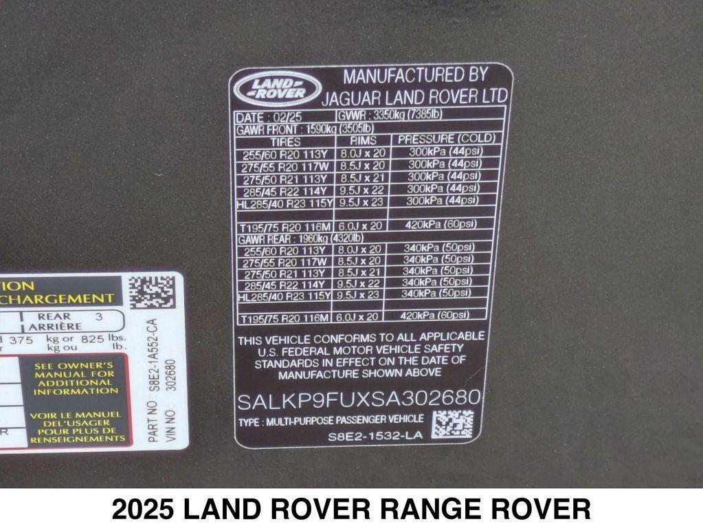 new 2025 Land Rover Range Rover car