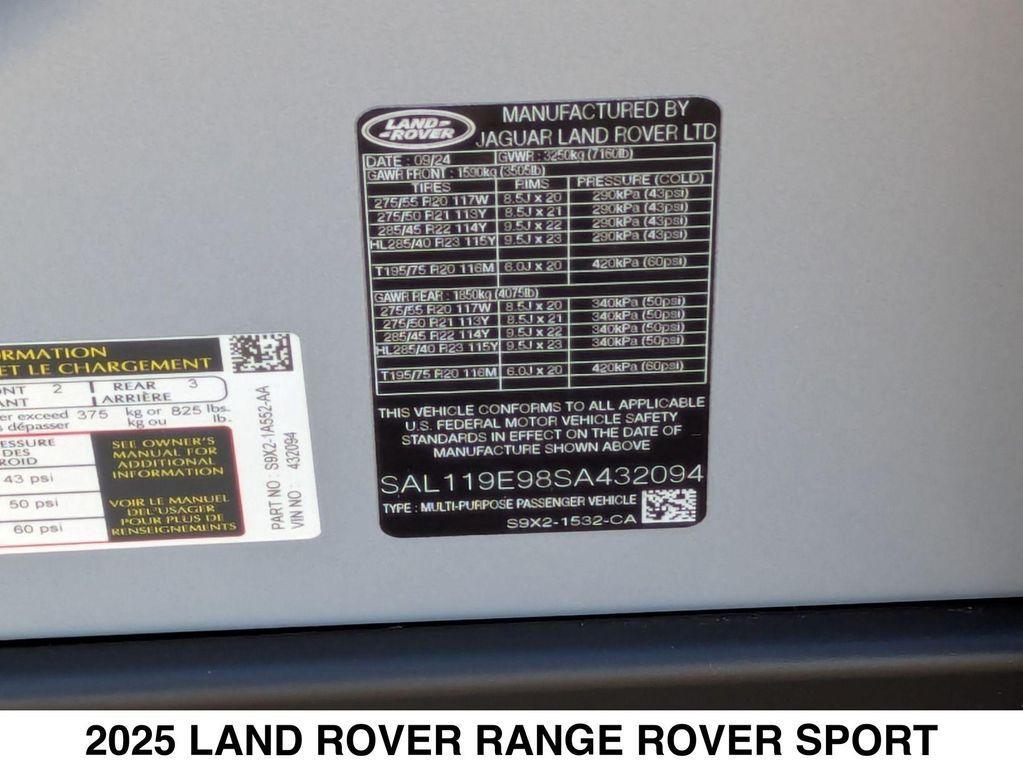 new 2025 Land Rover Range Rover Sport car